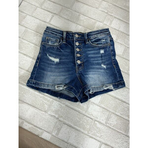 Flying Monkey Women's Black Distressed Denim Shorts Size 26